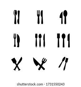 cutlery icon or logo isolated sign symbol vector illustration - Collection of high quality black style vector icons
