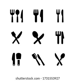 cutlery icon or logo isolated sign symbol vector illustration - Collection of high quality black style vector icons
