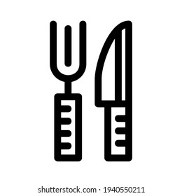 cutlery icon or logo isolated sign symbol vector illustration - high quality black style vector icons
