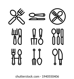 cutlery icon or logo isolated sign symbol vector illustration - Collection of high quality black style vector icons
