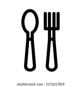 cutlery icon or logo isolated sign symbol vector illustration - high quality black style vector icons
