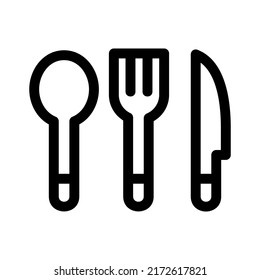 cutlery icon or logo isolated sign symbol vector illustration - high quality black style vector icons
