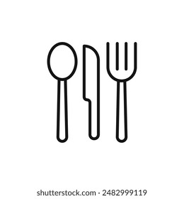 Cutlery icon logo sign vector outline