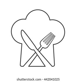 Cutlery icon. Menu and kitchen design. Vector graphic