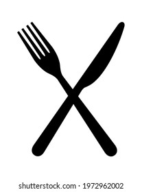 cutlery icon on white background
