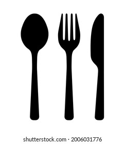 cutlery icon on white background