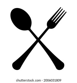cutlery icon on white background