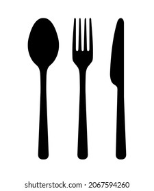 cutlery icon on white background