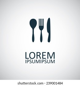 cutlery icon on white background 