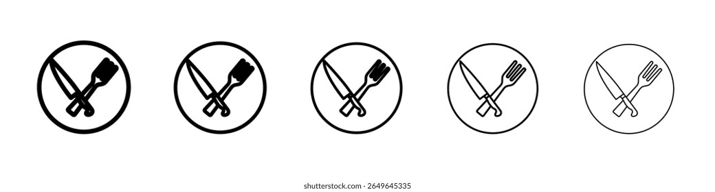 Ícone de talheres esboço ilustração simples isolada