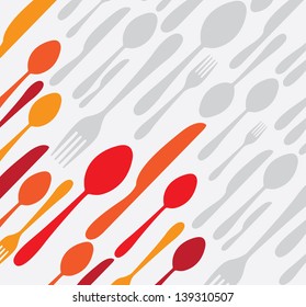 Cutlery Icon Over White Background Vector Illustration