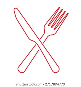 Conjunto de ícones de talheres. Garfo, colher e faca, perfeito para menus de restaurante, sites relacionados à comida