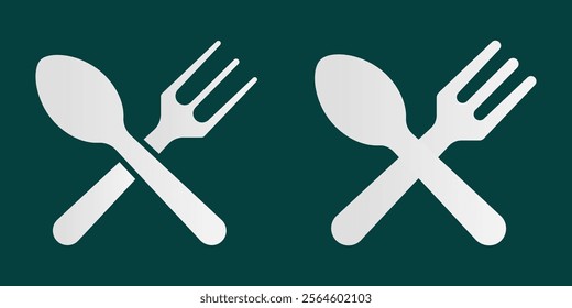 Cutlery icon set. Spoon and fork sign. for mobile concept and web design. vector illustration on white background