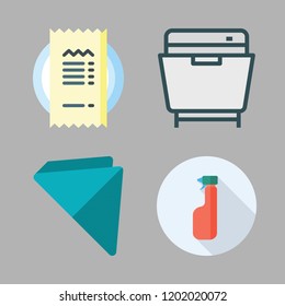cutlery icon set. vector set about restaurant, dishwasher, tools and utensils and napkin icons set.