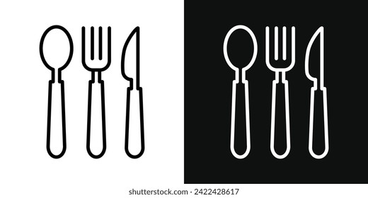 Cutlery Icon Set. Vector Illustration