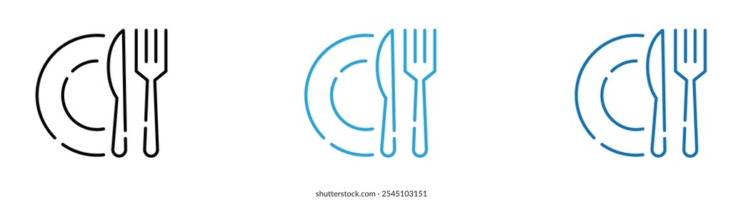 Cutlery Icon Set Vetor ilustração em preto