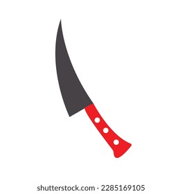 Cutlery icon set - vector realistic  kitchen knives closeup isolated on transparent background. Design template for branding, mockup. EPS10 stock vector.