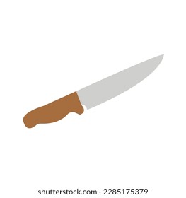 Cutlery icon set - vector realistic diffrent kitchen knives closeup isolated on transparent background. Design template for branding, mockup. EPS10 stock vector.