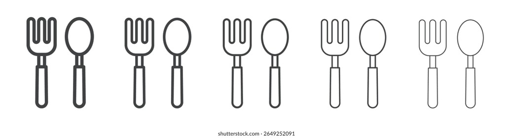 ícone de talheres simples ilustração coleção símbolo