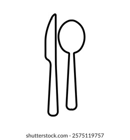 cutlery icon Simple outline illustration