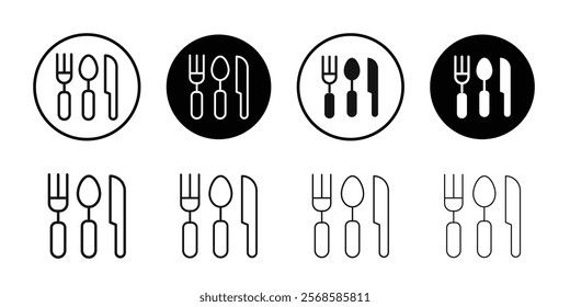 Cutlery icon Simple thin outline