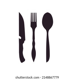 cutlery icon. Spoon, fork, knife. restaurant business concept, white background vector illustration