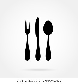 cutlery icon (spoon, fork, knife) 