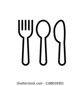Cutlery icon. Spoon, forks, knife. restaurant symbol vector illustration.