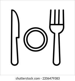 Cutlery icon. Spoon, forks, knife. restaurant business concept, vector illustration
