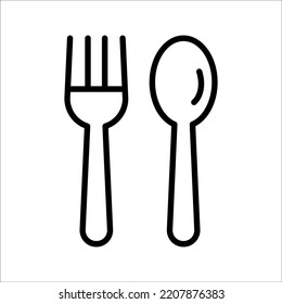Cutlery icon. Spoon, forks, knife. restaurant business concept, vector illustration