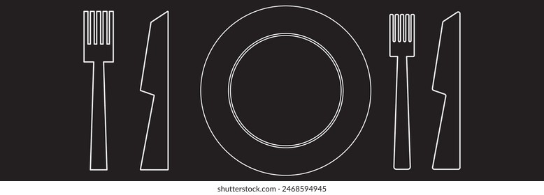 Cutlery icon. Spoon, forks, knife. restaurant business concept, vector illustration