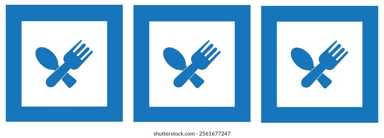 Cutlery icon. Spoon, forks, knife, plate. restaurant business concept, vector illustration