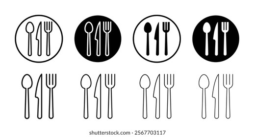 Cutlery icon Symbol mark in filled style