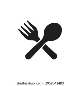cutlery icon, vector fork and spoon icon in trendy flat style, restaurant vector icon