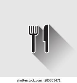 Cutlery icon. Vector illustration