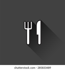 Cutlery icon. Vector illustration