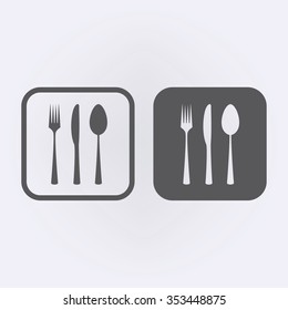 Cutlery Icon . Vector illustration