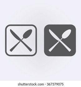 Cutlery icon . Vector illustration