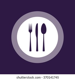 Cutlery Icon . Vector illustration
