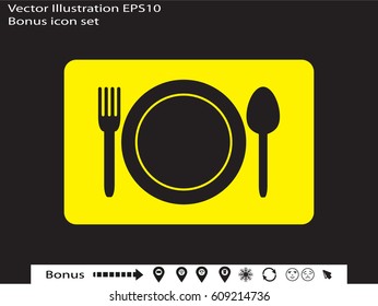 cutlery, icon, vector illustration eps10