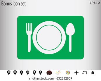 cutlery, icon, vector illustration eps10