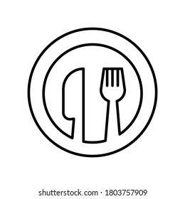 Cutlery icon vector illustration. Isolated vector icon.