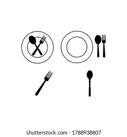 cutlery icon vector illustration logo template