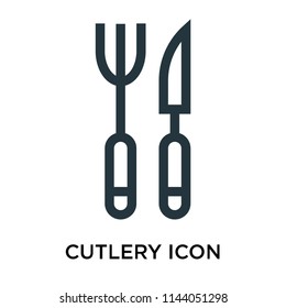 Cutlery icon vector isolated on white background for your web and mobile app design, Cutlery logo concept