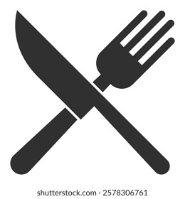 Cutlery icon vector isolated on white background.