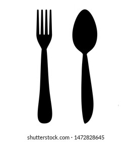 Cutlery Icon Vector logo template. Spoon and Fork Restaurant Icon Vector illustrations