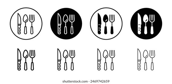 Cubertería icono Vector set colección para Web