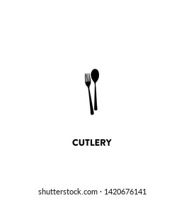 cutlery icon vector. cutlery sign on white background. cutlery icon for web and app