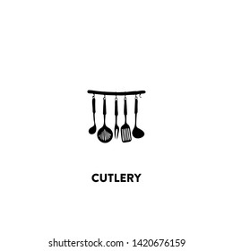 cutlery icon vector. cutlery sign on white background. cutlery icon for web and app