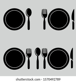 cutlery icon vector sign symbol for design